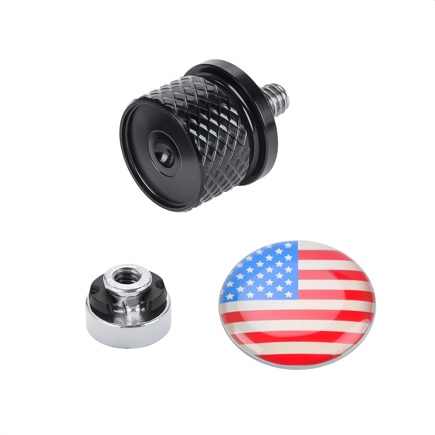 Stainless Steel Knurled Rear Seat Bolt 1/4-20 Thread Harley Touring Sportster So