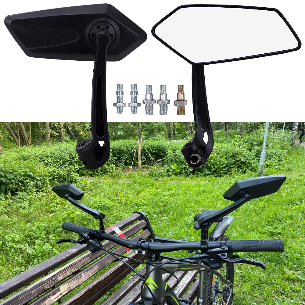 Universal Black 8/10mm Motorcycle Scooter Mirrors Pair