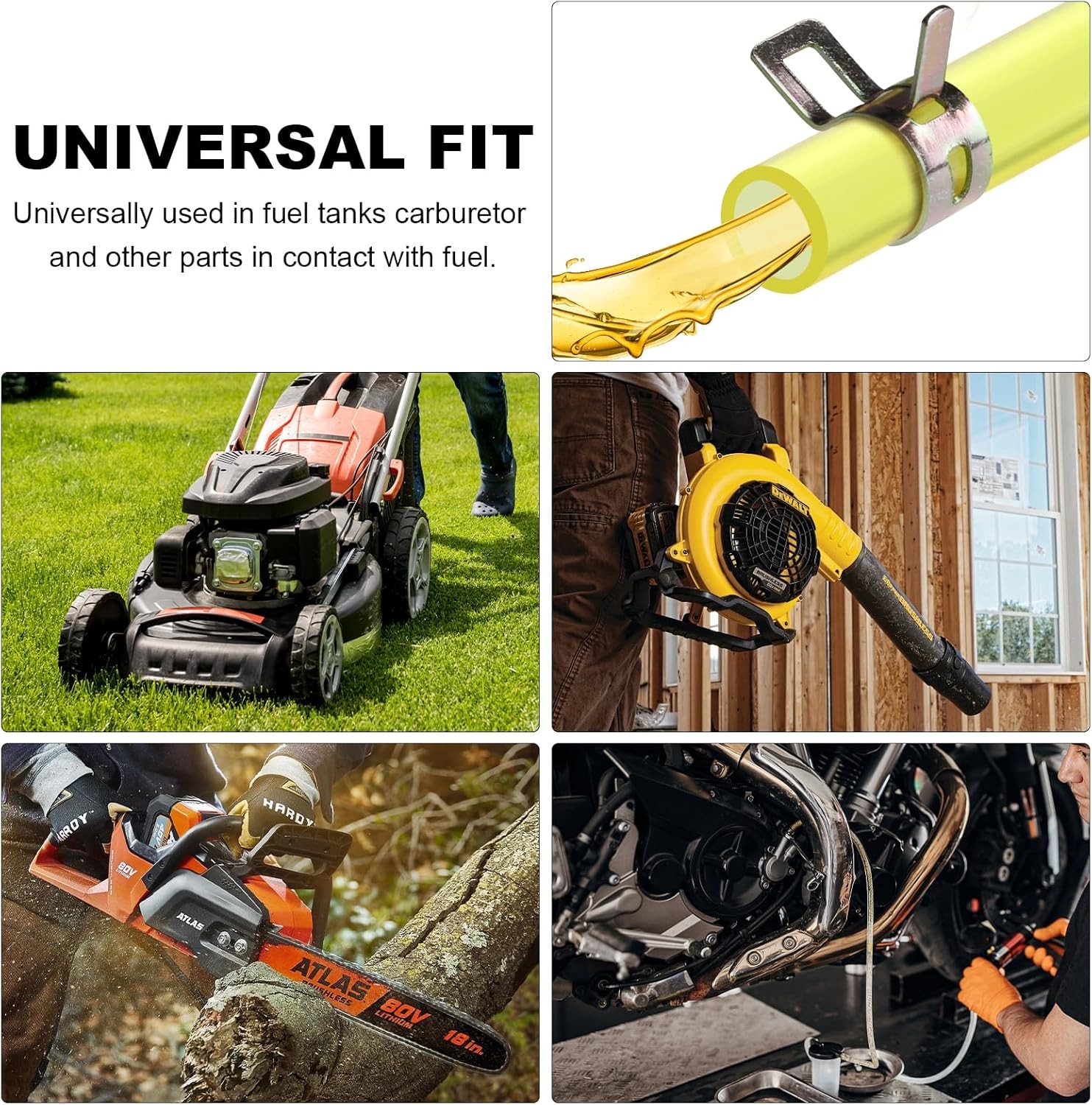 8.2ft Diesel Fuel Line Hose Kits Universal for Lawn Mower Chainsaw Small Engines