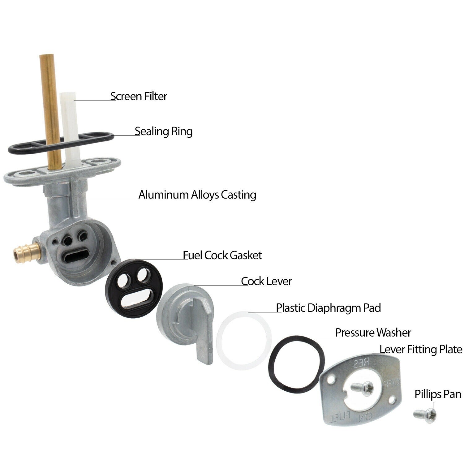 Gas Fuel Tank Switch Petcock Valve For Polaris Trail Blazer Trail Boss 250