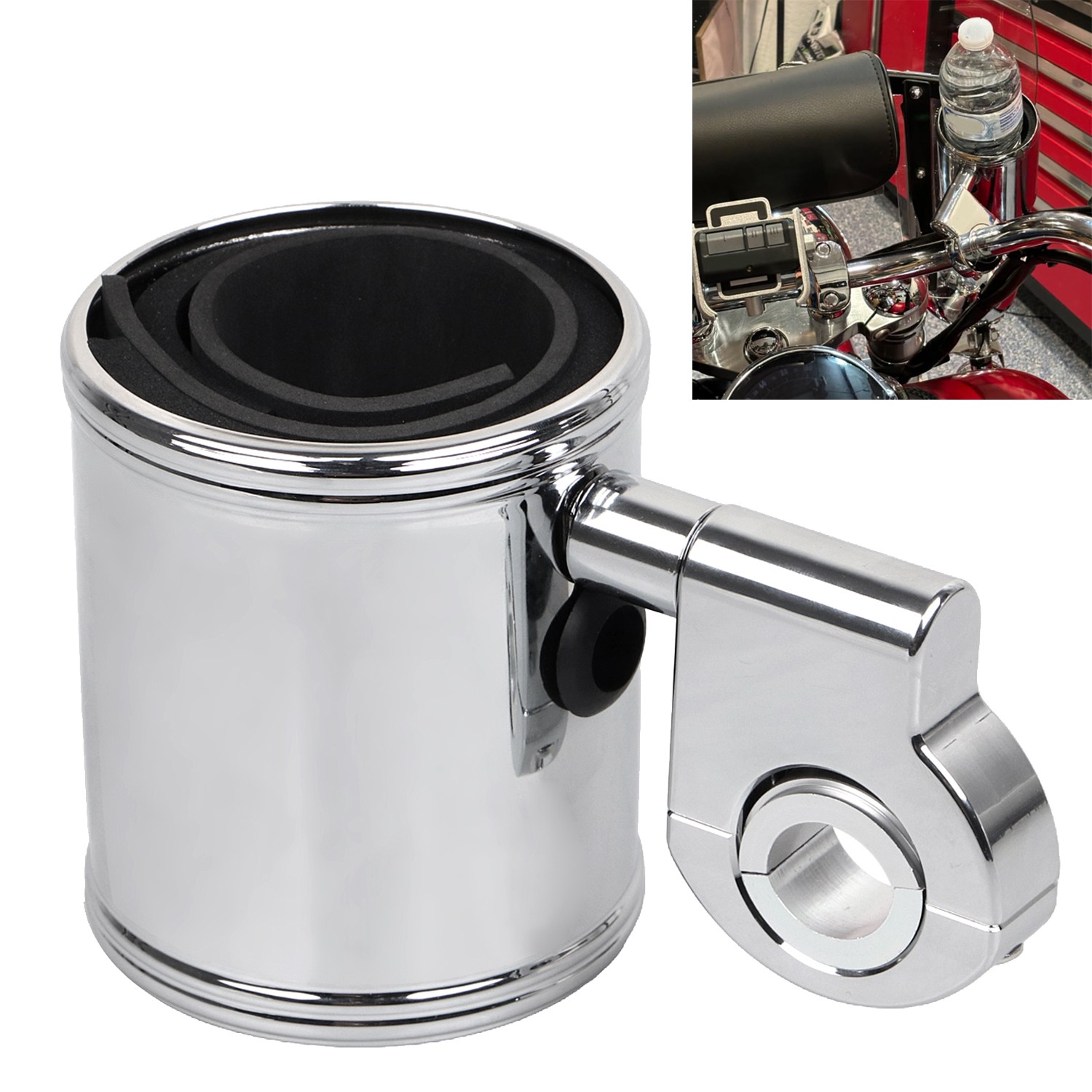 Chrome Drink Cup Holder Universal For Harley Electra Glide Ultra Classic FLHTCU