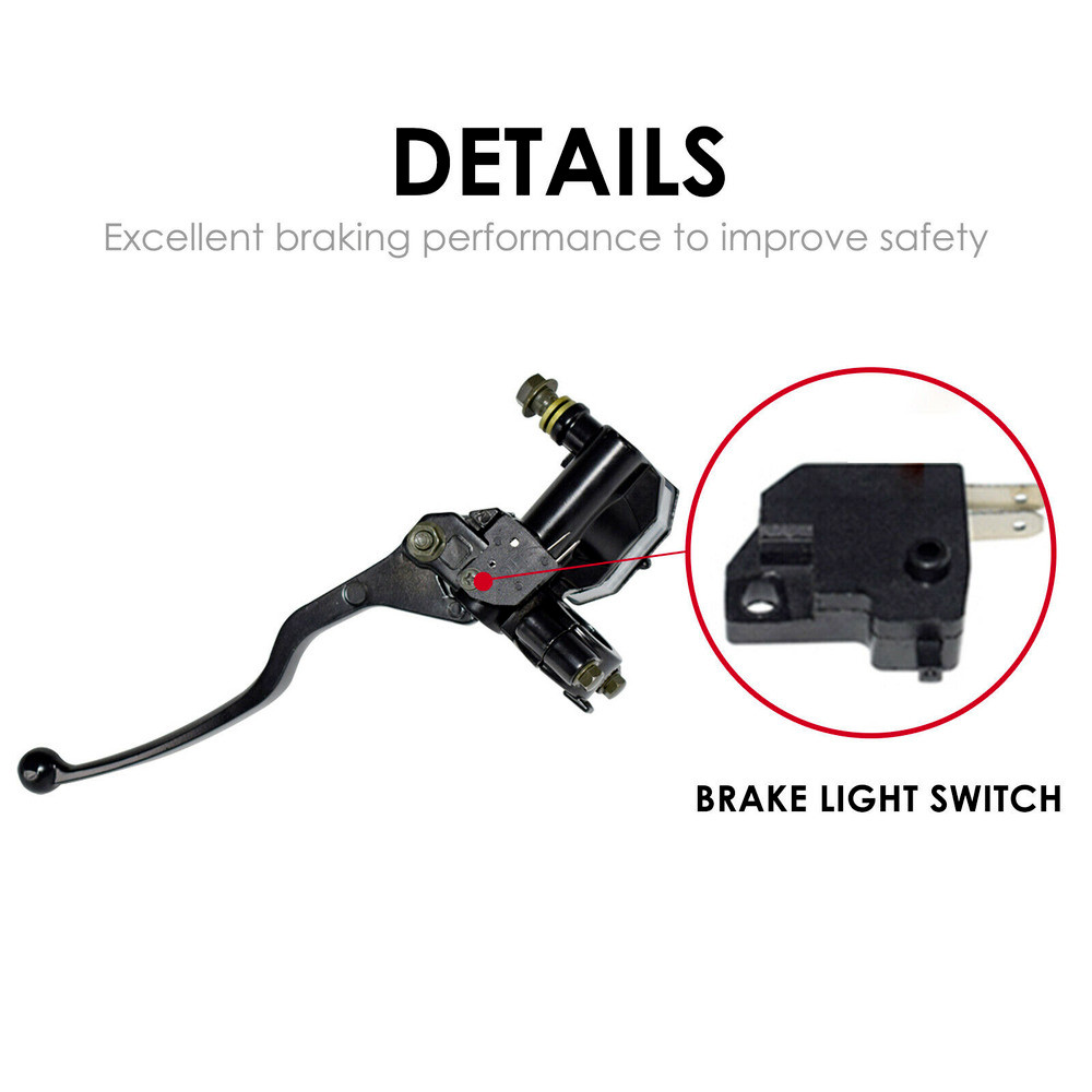 7/8″ Motorcycle Right Brake Levers Master Cylinder Reservoir Lever M10 US