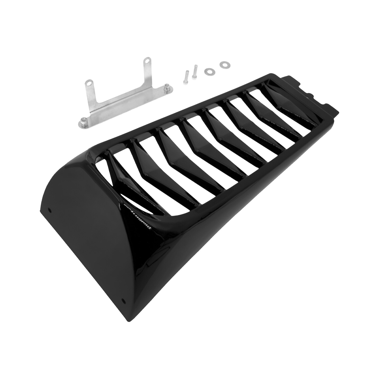 Black Front Chin Lower Fairing Bottom Spoiler Frame Fit For Harley 2018+ Softail