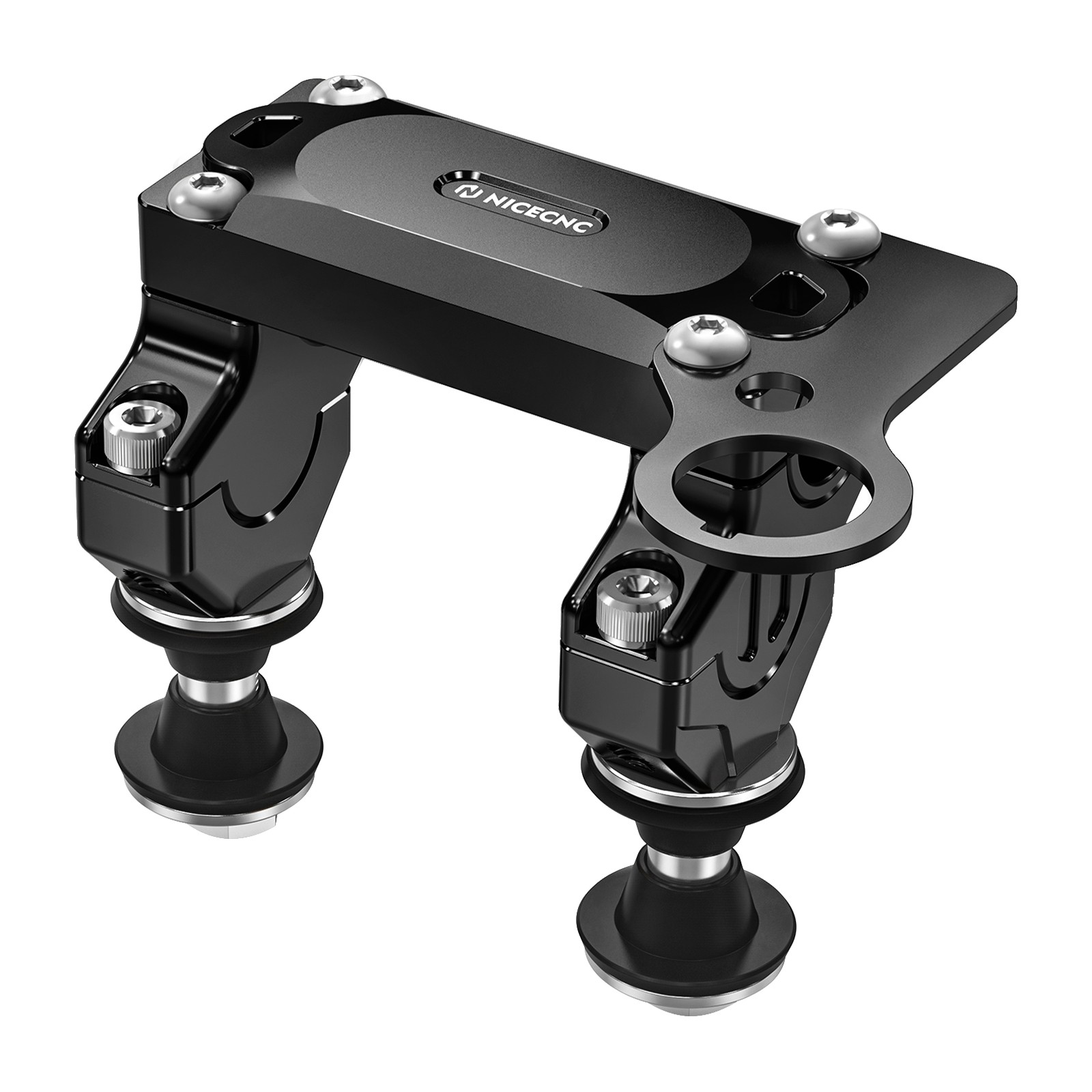 NICECNC HandleBar Riser Mount Clamp Kit For Suzuki DRZ400SM 2005-2023 2024 Black