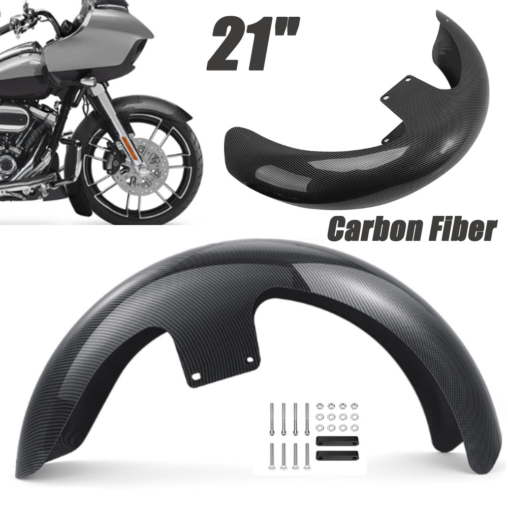 ABS 21”Carbon Fiber Front Fender For Harley Touring Road King Road Glide Bagger