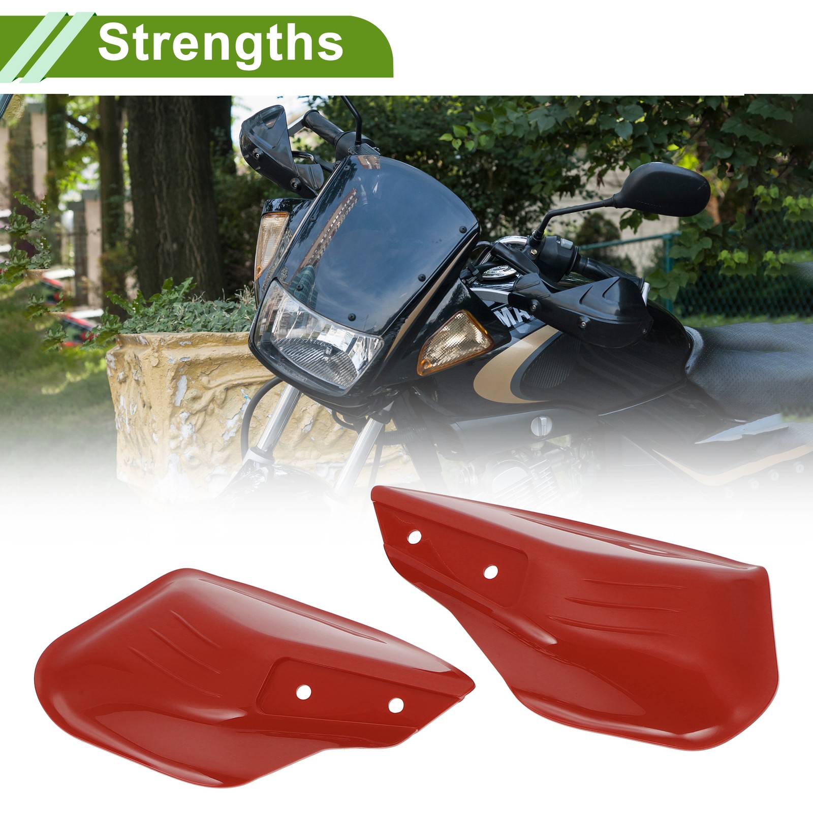 1 Set Universal Hand Guard Motorcycles Knuckle Guard Protector Red PP Plastic