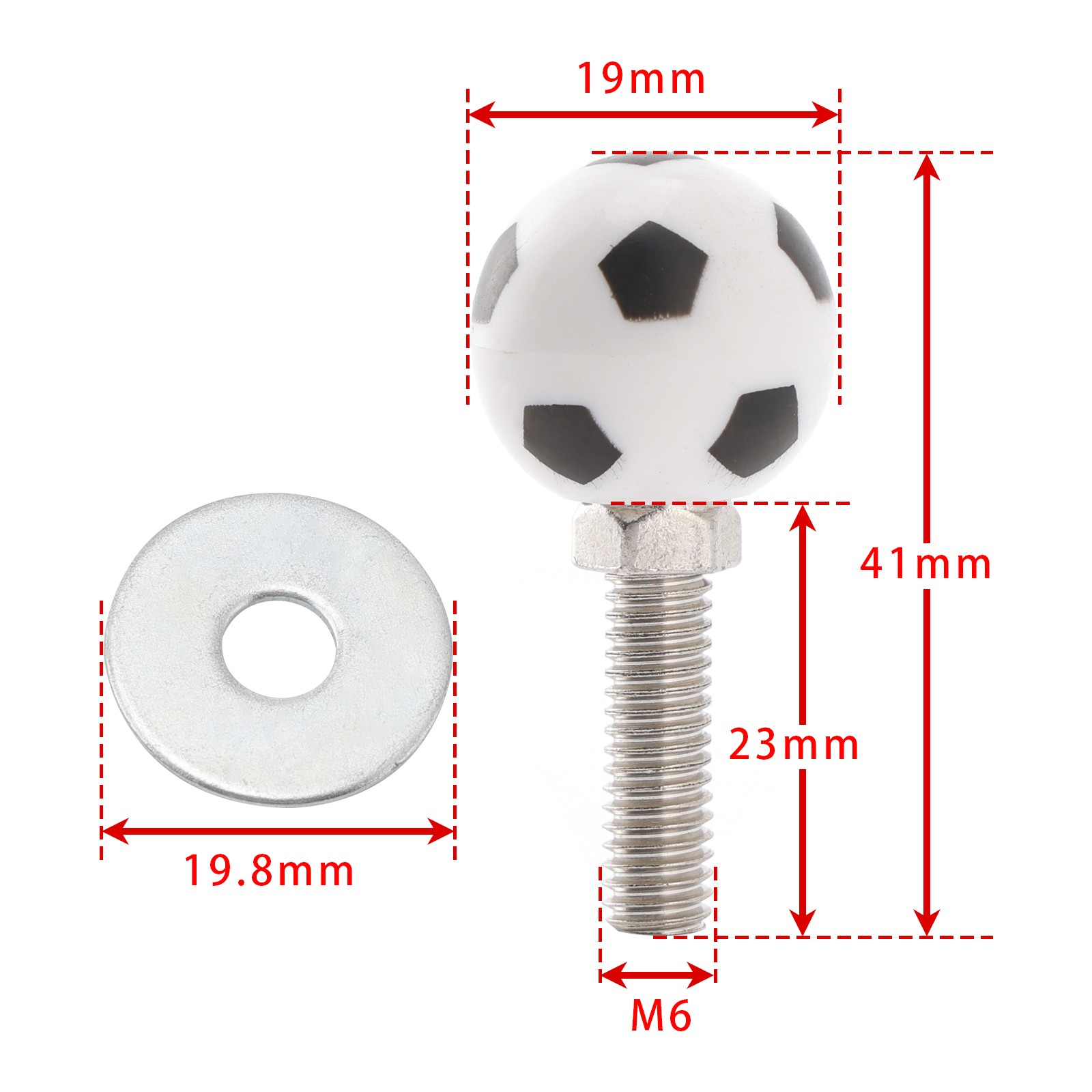 2x Motorcycle Bike Plastic Soccer License Plate Bolt On Screw On Frame Nut US