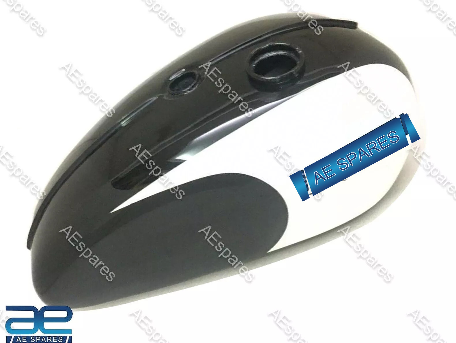 For Triumph T120 OIF White & Black Painted Steel Tank 1971 And Onwards ECs