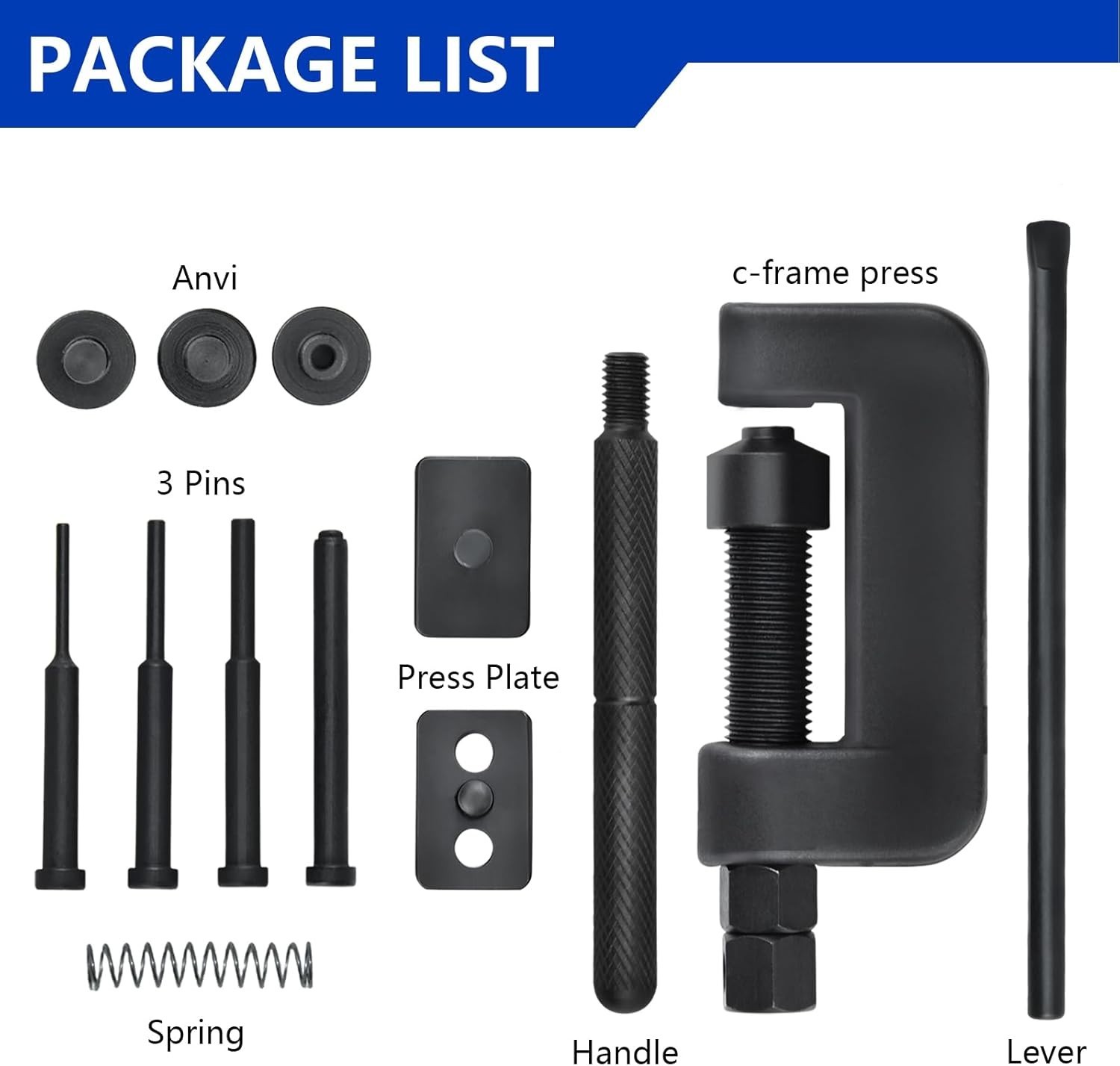 Motorcycle Chain Breaker Kit Chain Cutter Rivet Tool 520/525/530/630 Pitch ATV