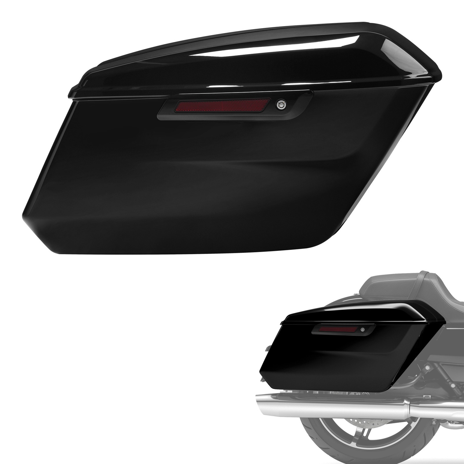 Vivid Black Saddlebags Saddle Bag Fit For Harley Street Road Glide 2024-2026