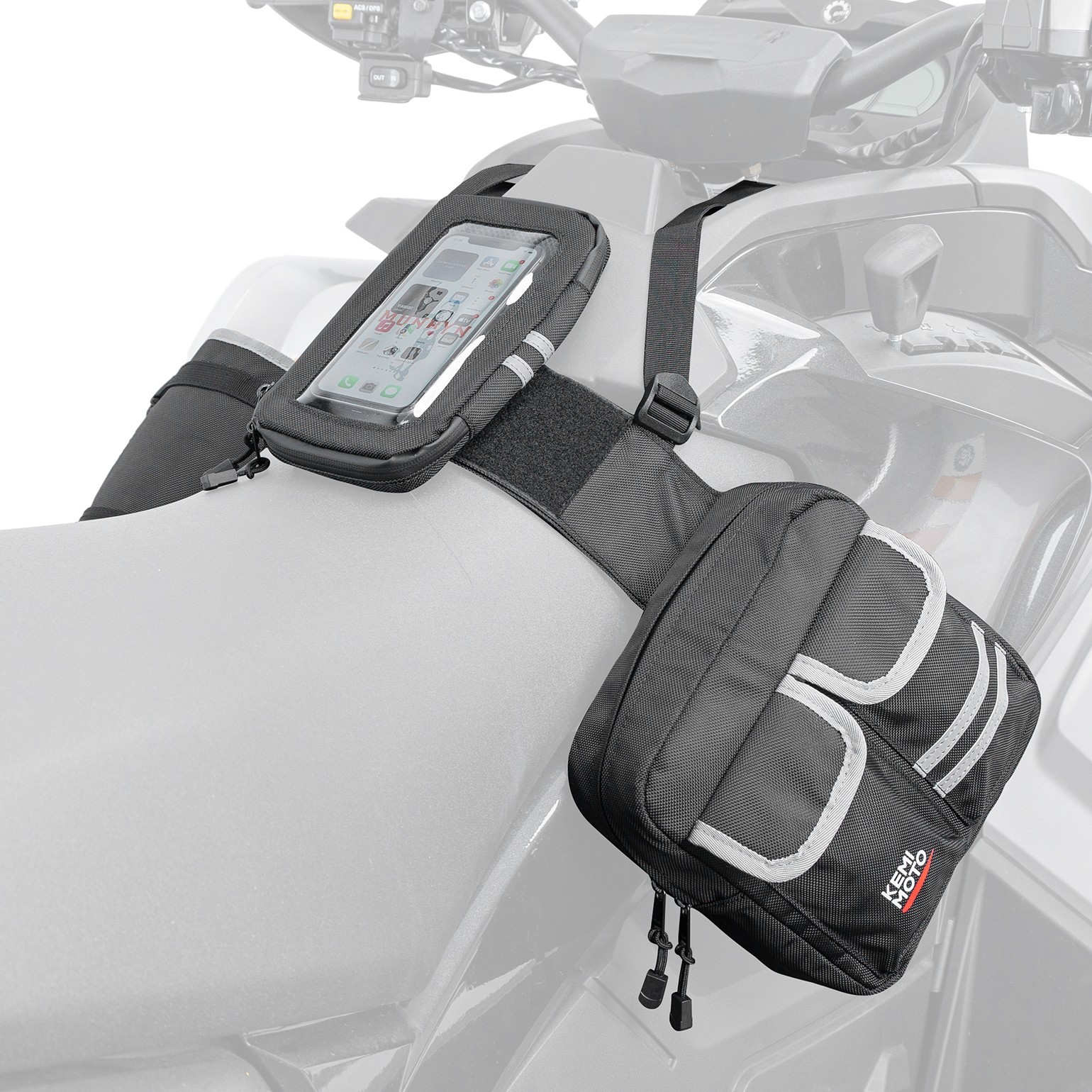 ATV Tank Bag Saddle Storage Bag Cooler Foil Snowmobiles Touchscreen for Polaris