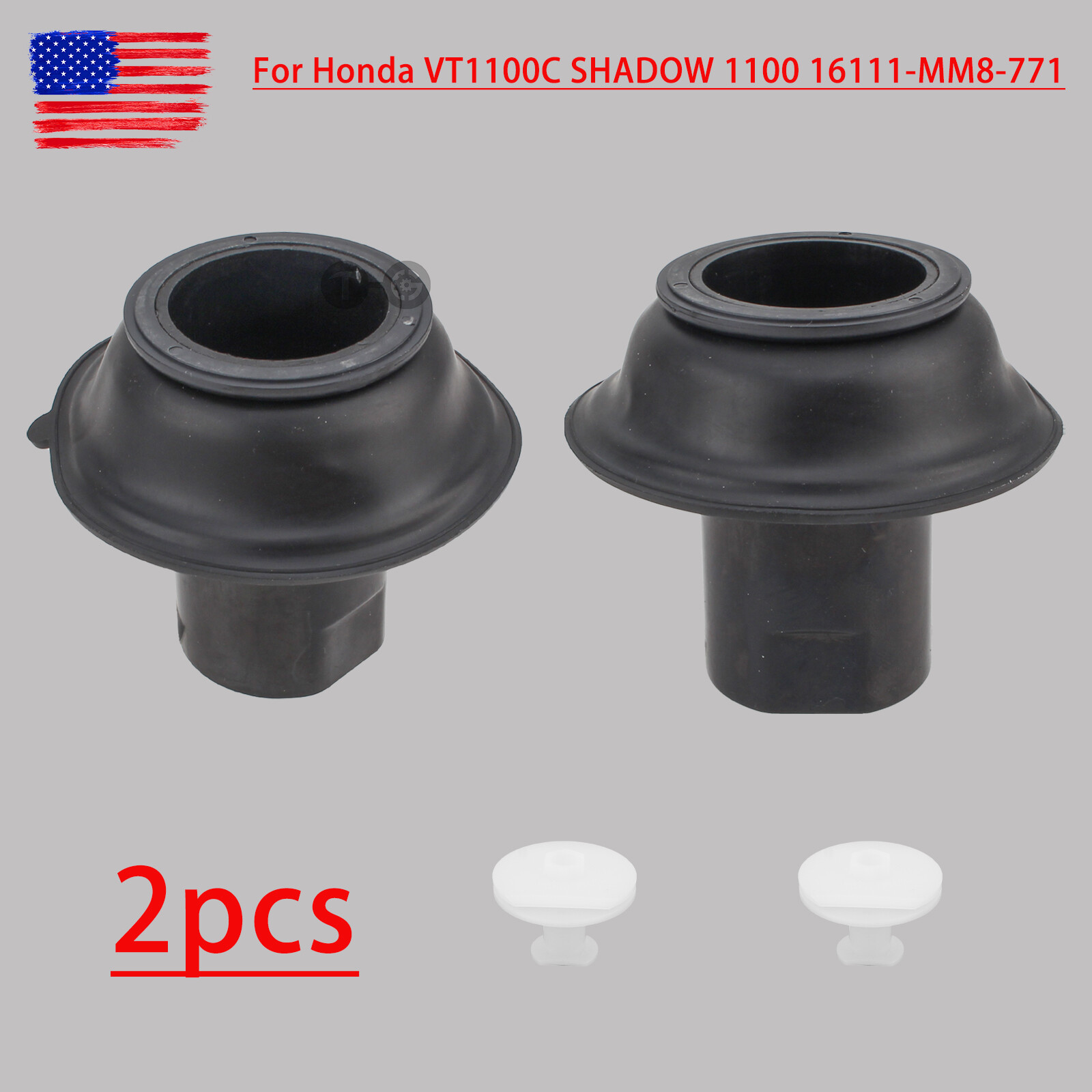 2PCS For Honda VT1100C SHADOW 1100 Carburetor Carb Piston Slide Diaphragms