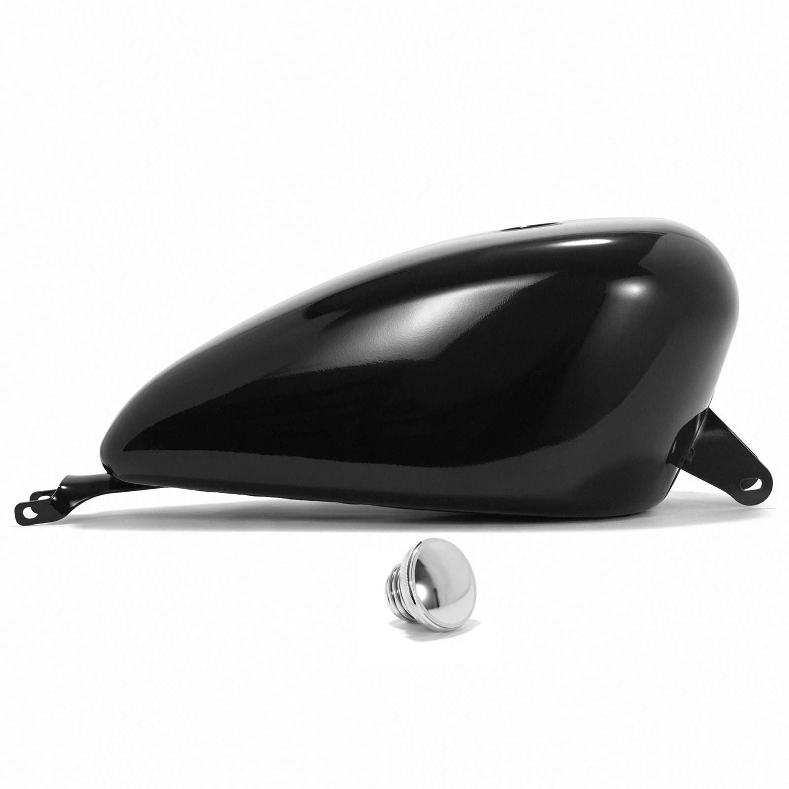 Gloss Black 16L 4.2 Gal Fuel Gas Tank Fit 07-23 Sportster 1200 883 XL XLH Iron