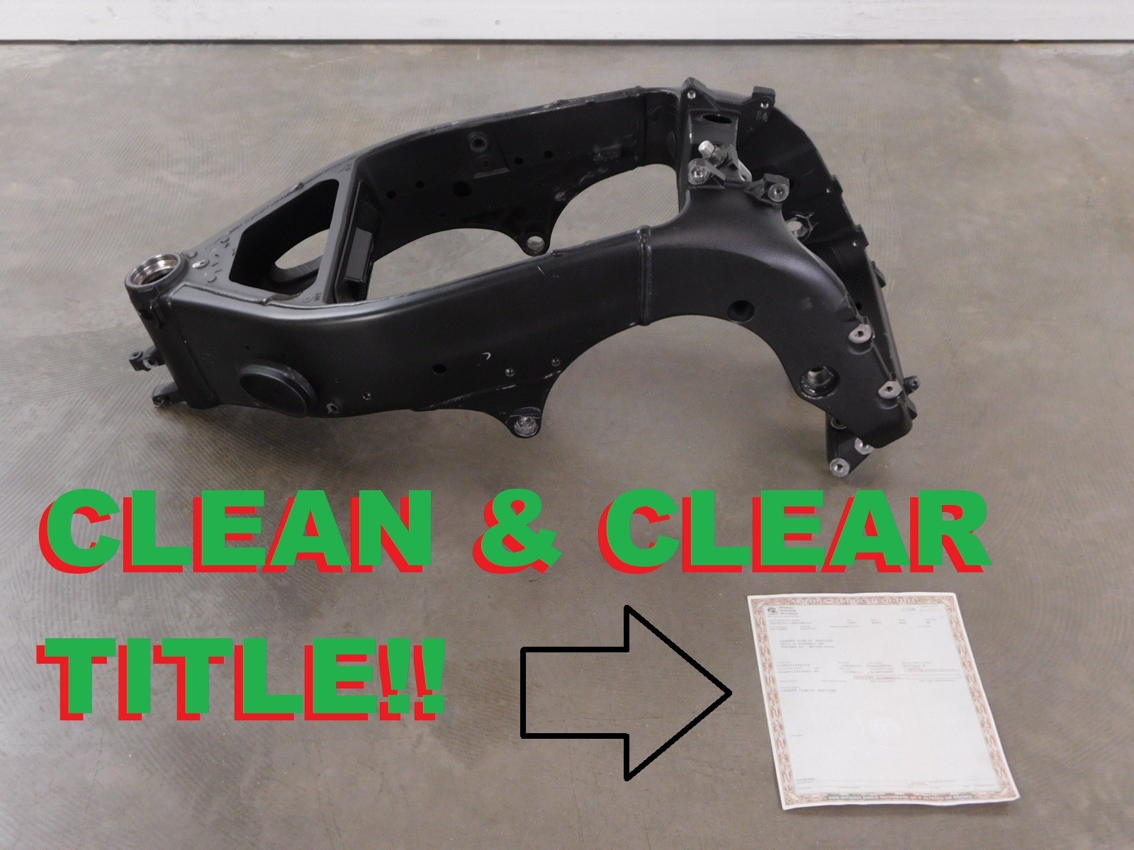 MAIN FRAME STRAIGHT Chassis GOOD 2 GO! EZ Reg? YES SIR!! 04-06 YZFR1 YZF-R1