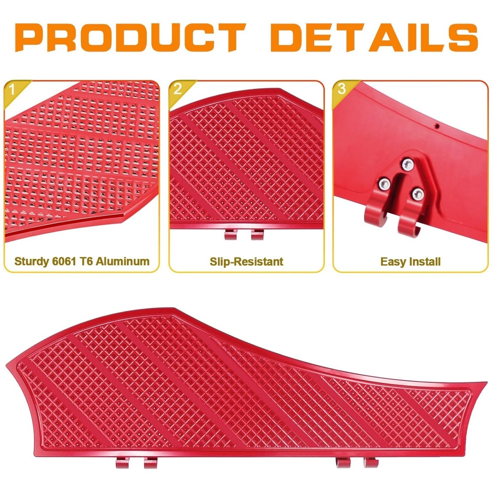 Driver Floorboards Front Footpegs Footrests For Harley Touring Softail Red New