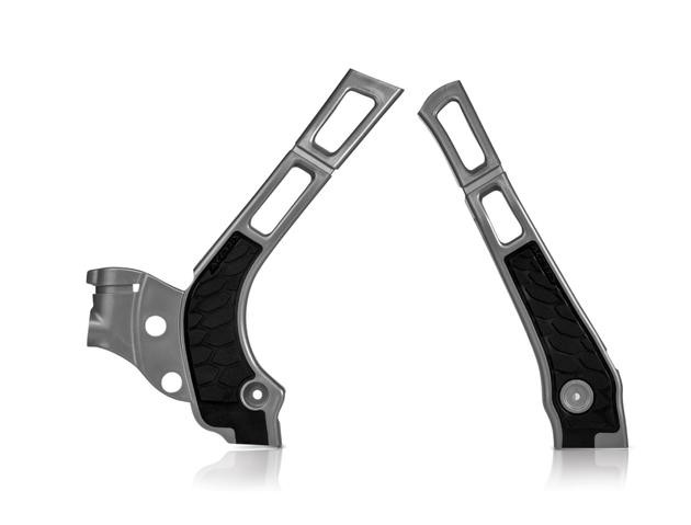Acerbis X-Grip Frame Guards Silver/Black for Yamaha YZ125/YZ250/YZ250X