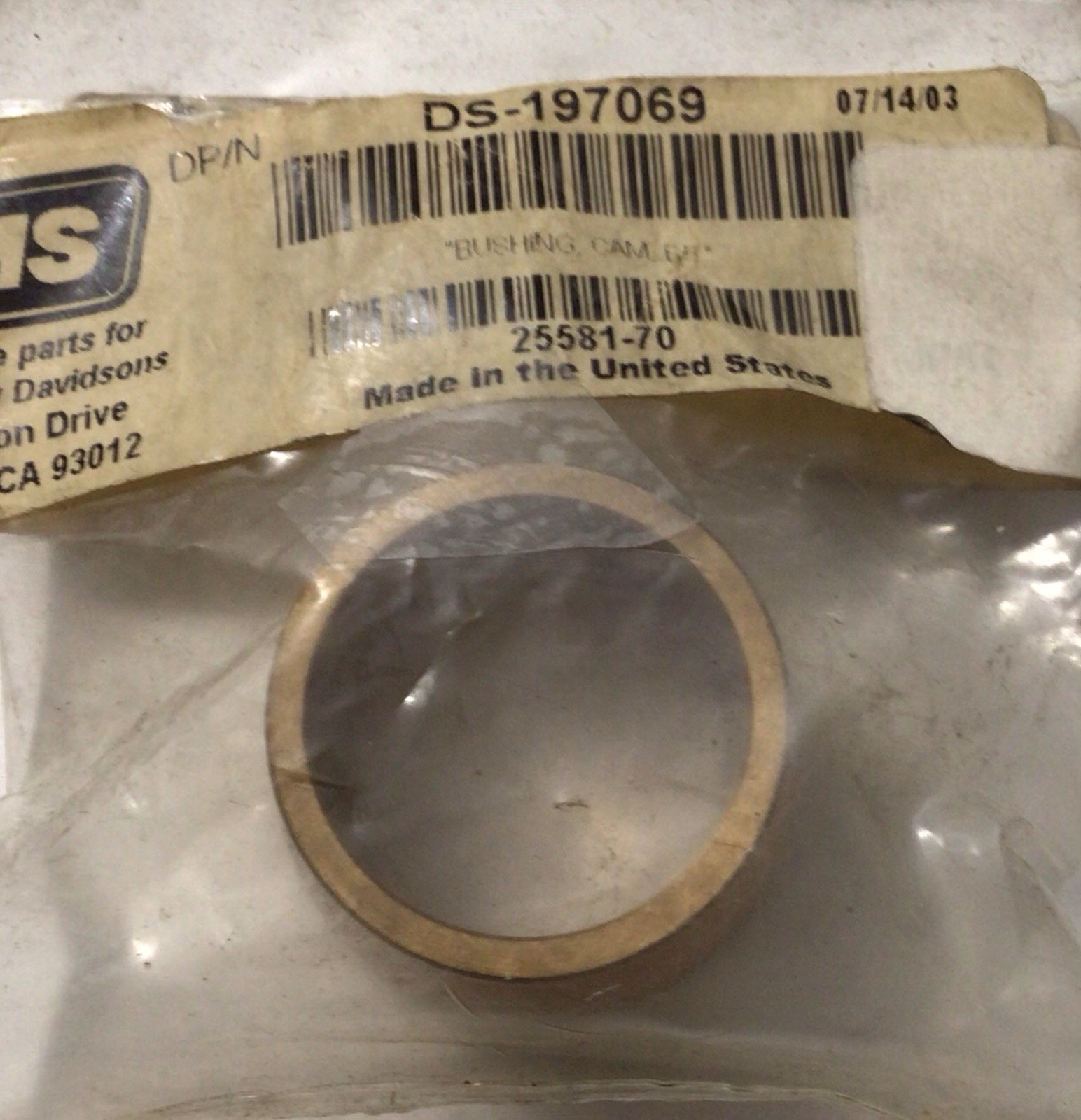 Jims Cam Cover Bushing DS-197069 (OEM#25581-70)