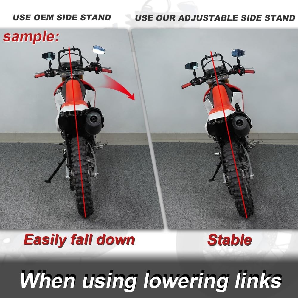 Adjustable 3-Inch Kickstand for Ninja ZX-6R 2013-2026 | Steel Side Stand