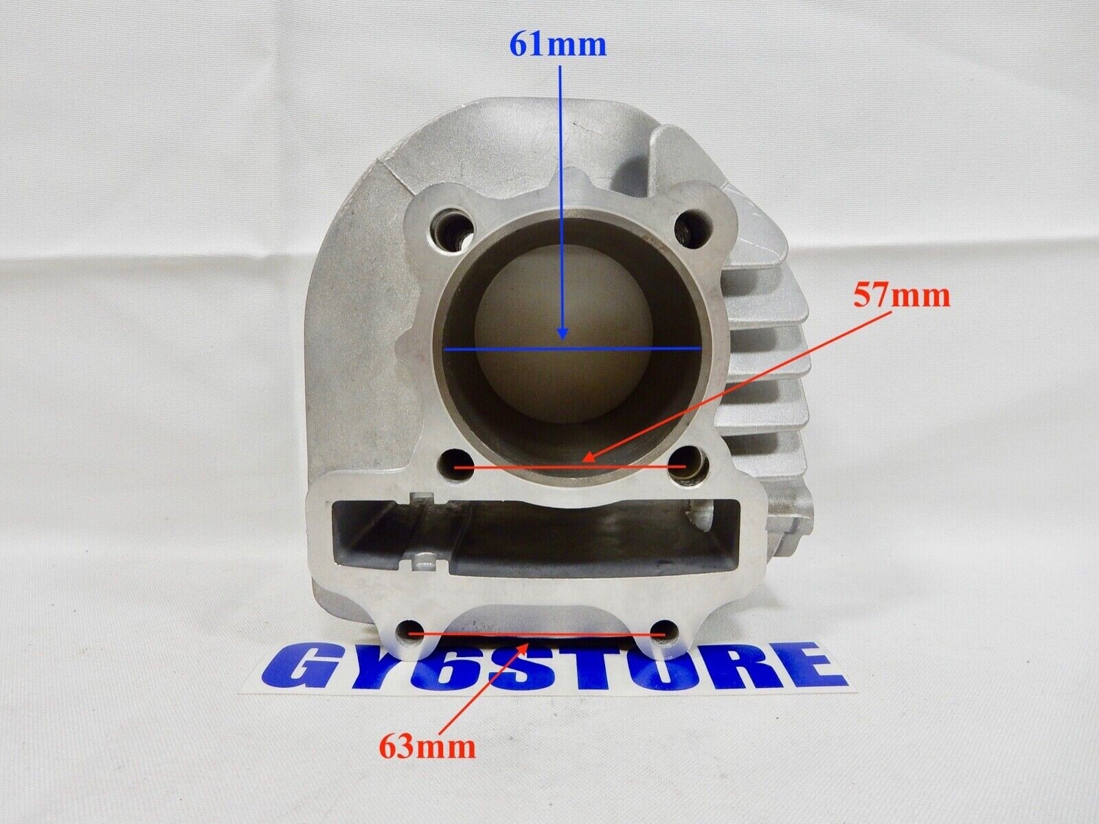 172cc / 200cc (61mm BORE) K-BLOCK CYLINDER SET *57mm SPACING* CAST PISTON *QMK*