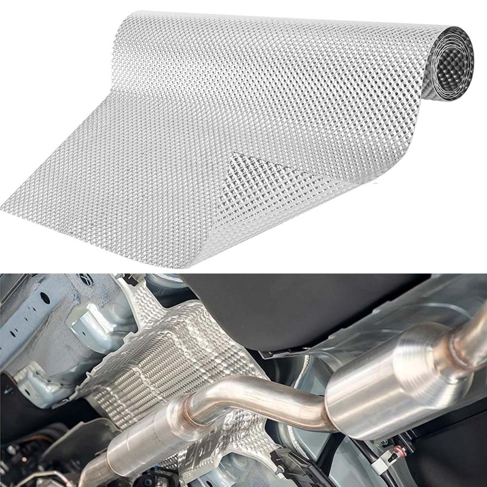 2PACK Embossed 304 stainless steel Auto Heat Shield Barrier Exhaust Car Turbo