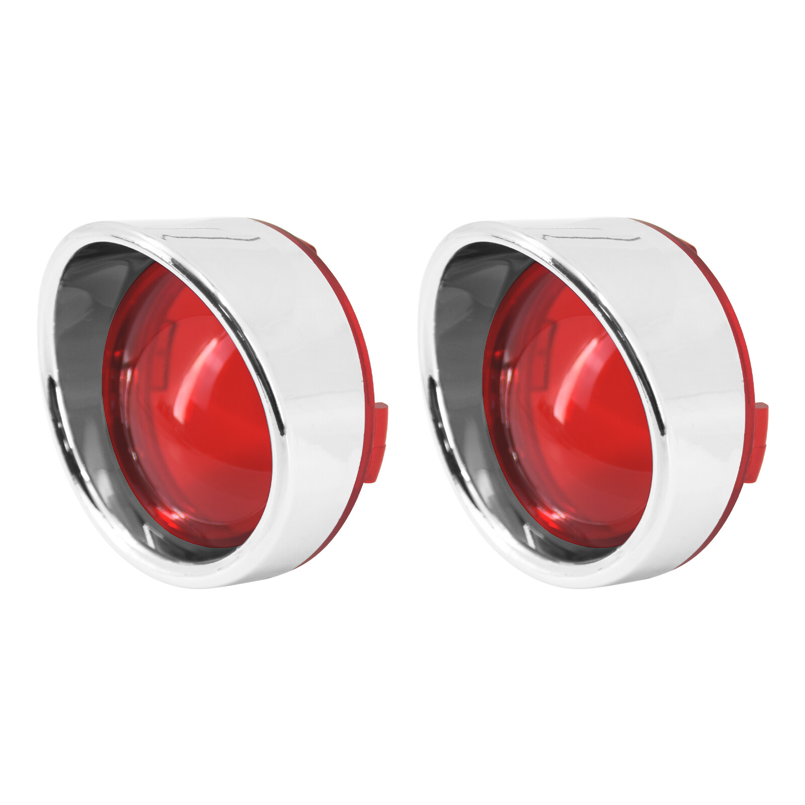 Chrome Turn Signal Light Visor Trim Ring Smoke Lens For Harley Sportster Softail