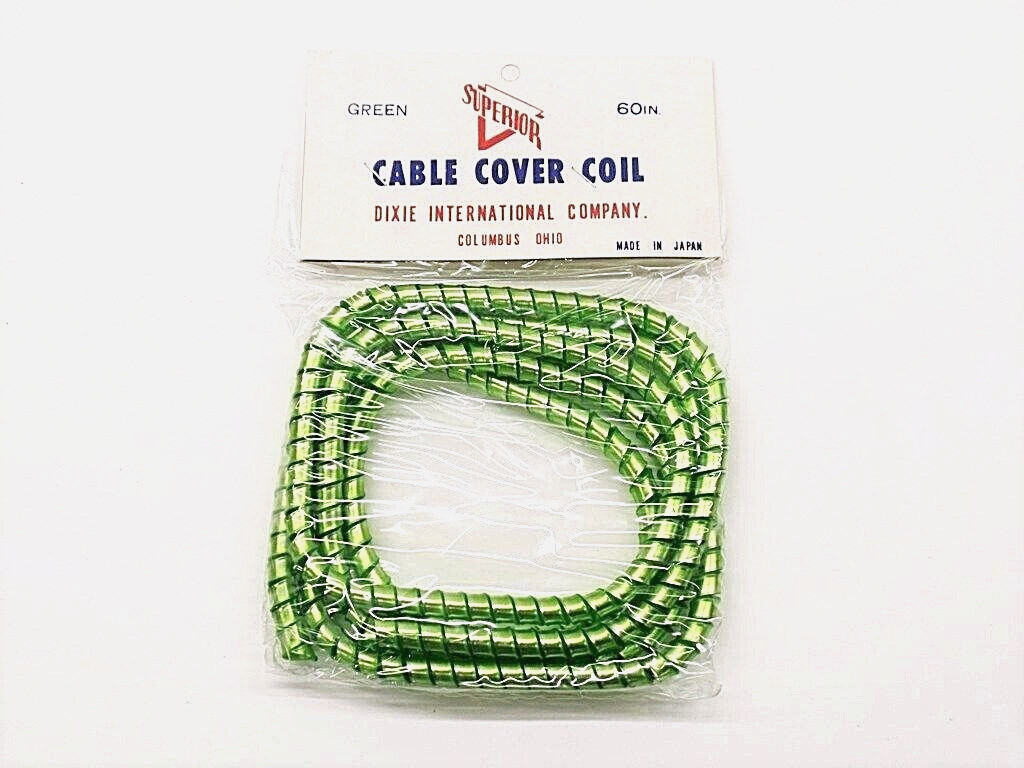 NOS Vintage Superior Green Cable Cover Coil – 60 inch – Motorcycle