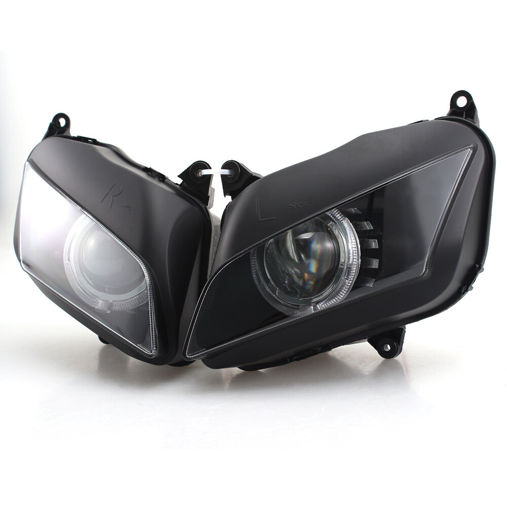 Headlight Assembly HID Projector Blue Angel Eyes For Honda CBR600RR 2007-2012 11
