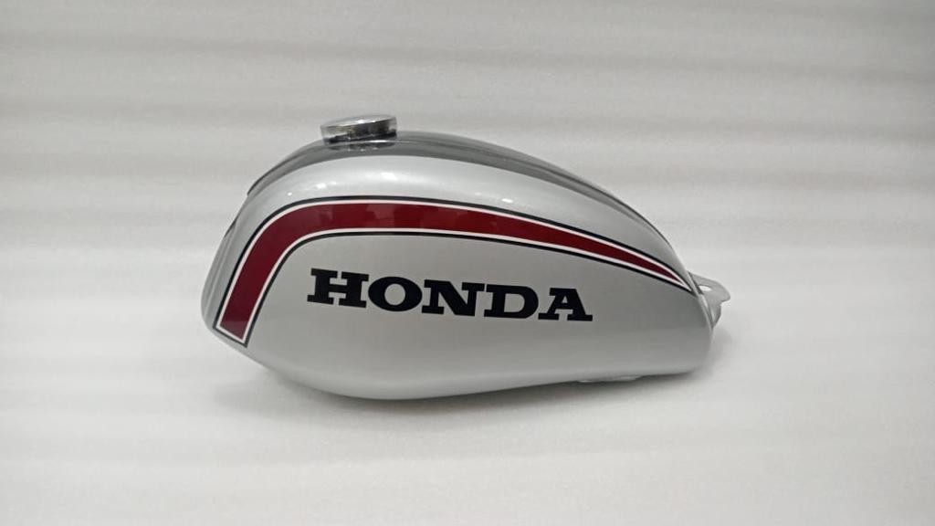 Honda SL125 SL100 K1 1973 to 1975 Model Silver & Grey Painted Steel Petrol Tank