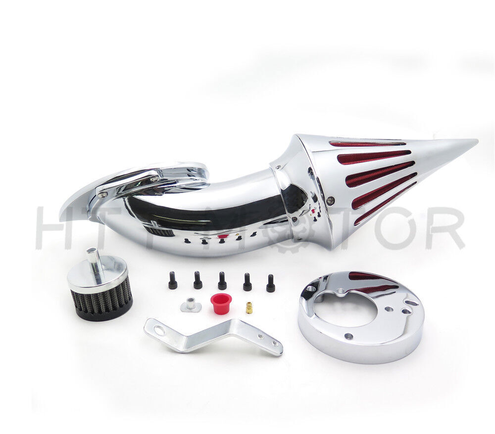 Spike Air Cleaner Intake Filter Kit For Honda Vtx1300 Vtx 1300 ’03-’09 Chrome