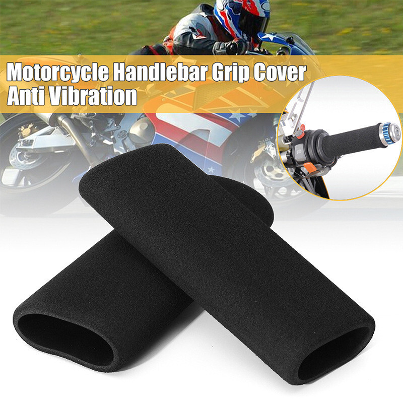 7/8in Motorcycle Handlebar Grips Cover Sponge Foam Protector Anti Vibration Slip