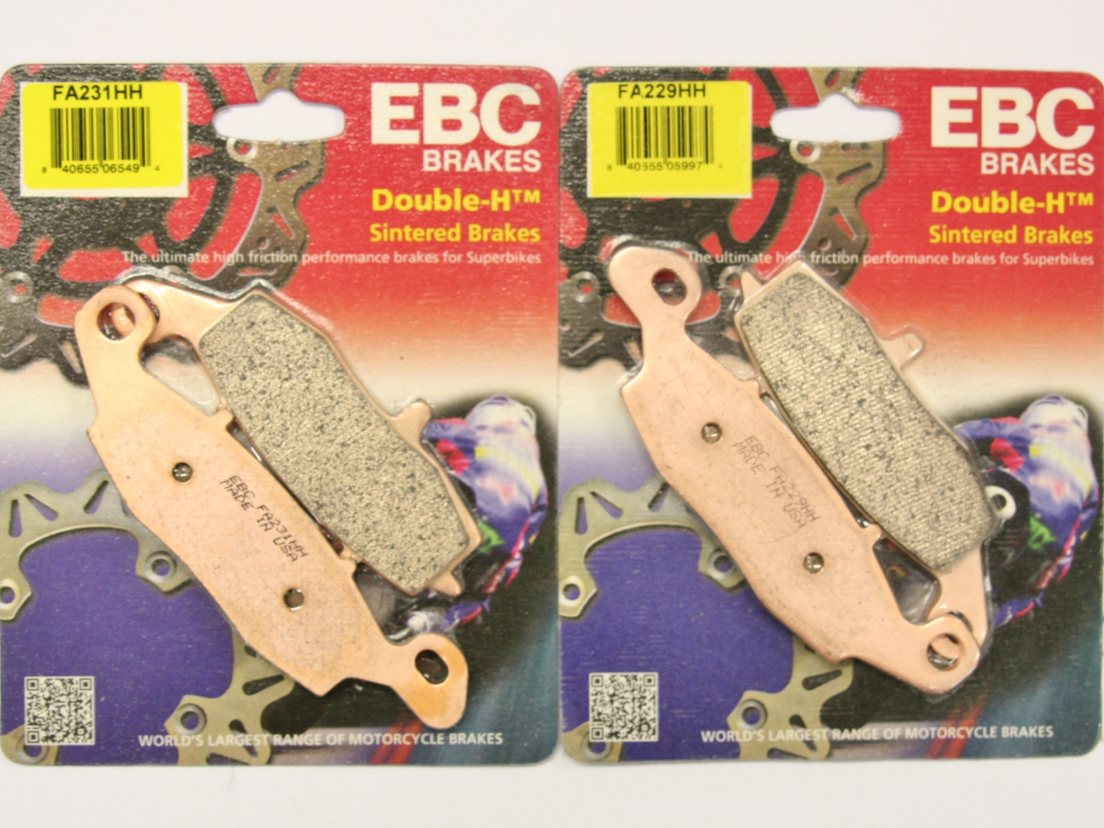 EBC Front Brake Pads 99 2000 01 02 03 04 05 06 07 08 09 10 SV650 FA229HH FA231HH