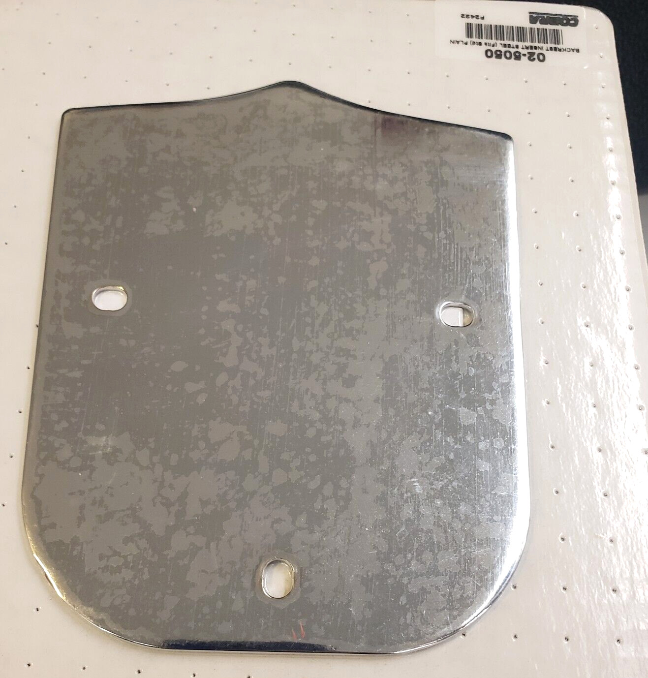COBRA Sissy Bars CHROME BACKREST~ (Plain Steel Insert Plate, Model 02-5050) NEW!