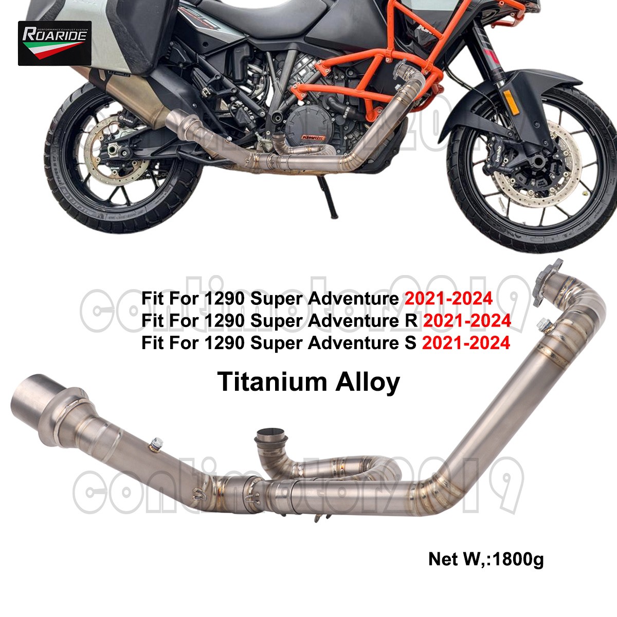 Exhaust Front Link Pipe Slip For 1290 Super Adventure S 2021-2024 Titanium Alloy