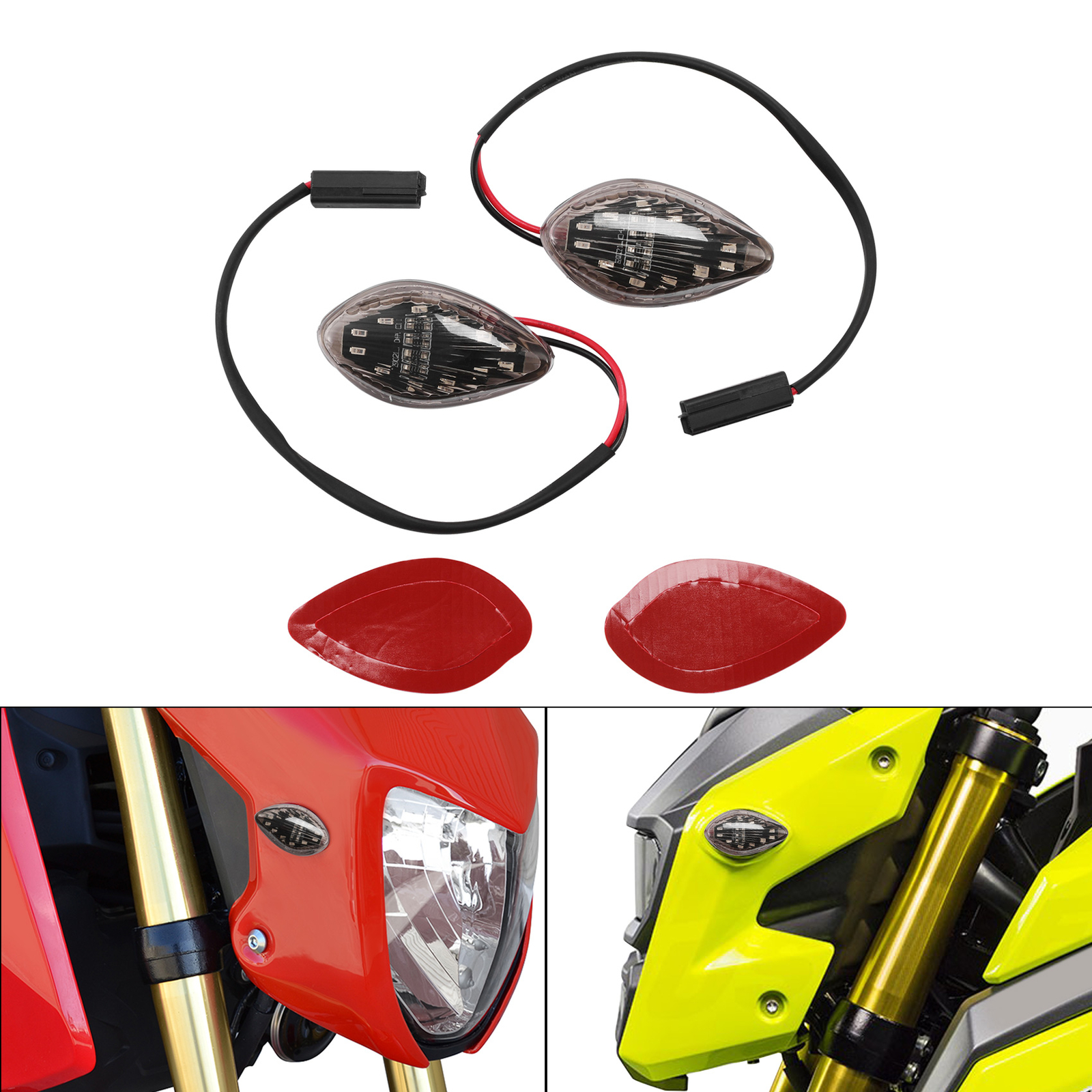 Front Amber Flush LED Turn Signals Light Fit For Honda Grom 125 2014-15 17-2020