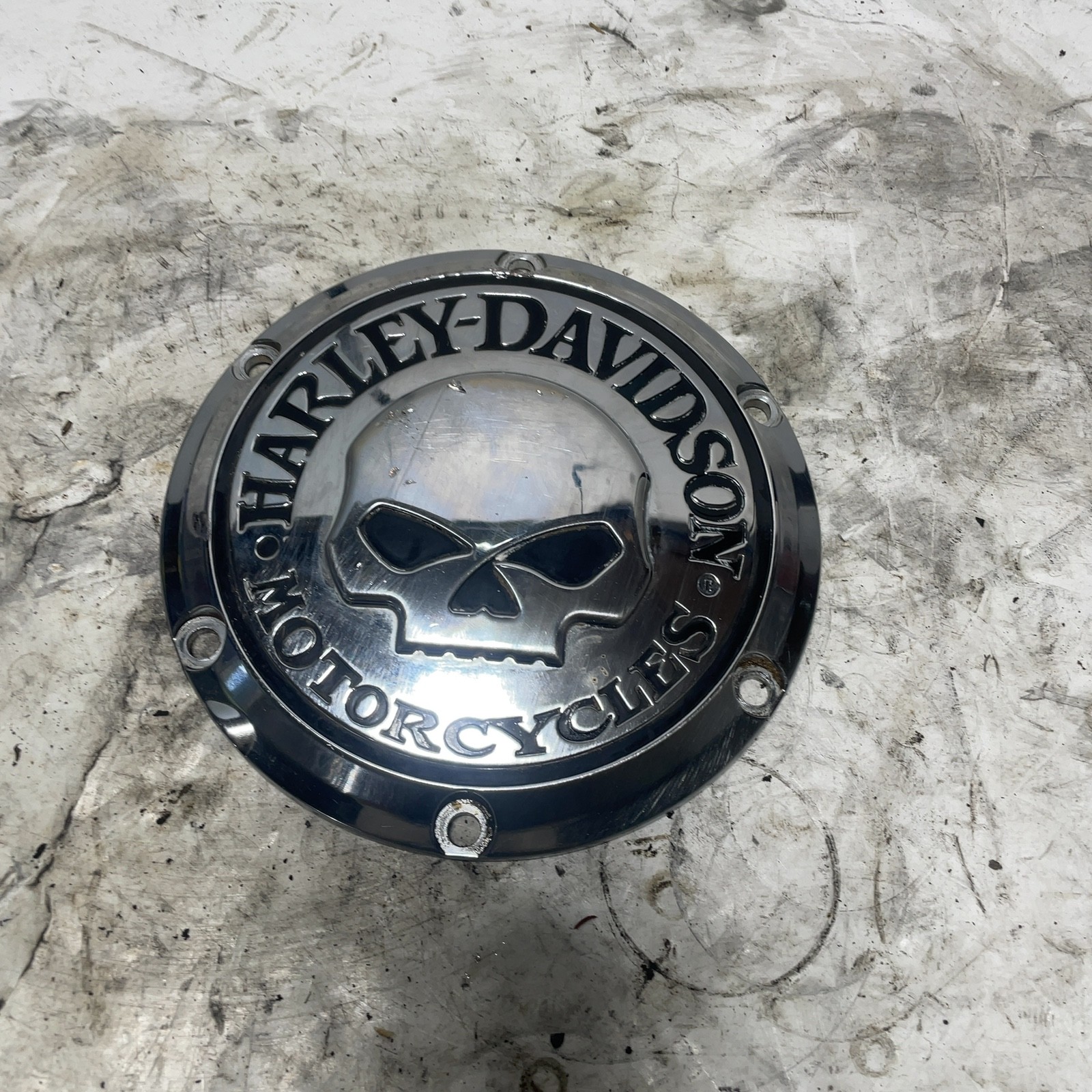 04-20 Harley Sportster XL 883 1200 OEM Chrome Willie G Derby Cover