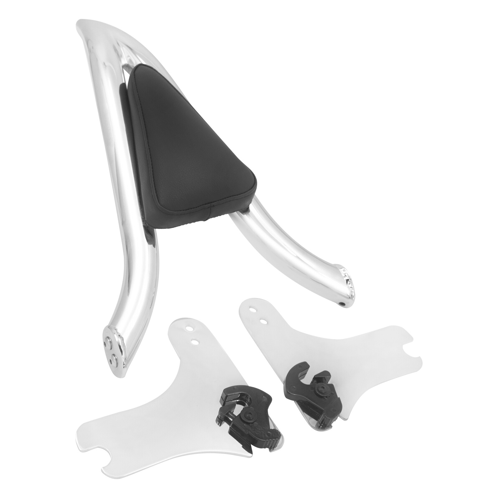 Chrome Passenger Backrest Detachable Sissy Bar Fit For Harley Touring CVO 97-08