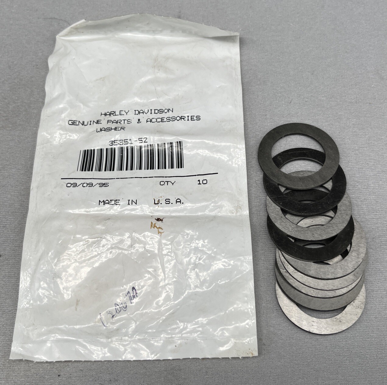 CC@2.72 QTY (9)-NOS OEM Harley Davidson 35351-52 .060 Thrust Washer Qty-9