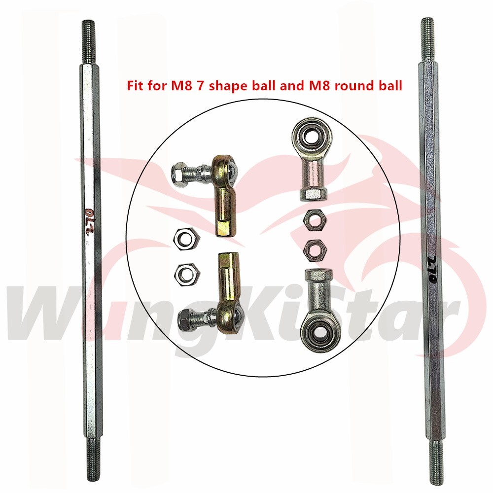 ATV M8 136mm/5.35in Tie Rod Steering Linkage Scooter PitBike Drag Link Track Bar