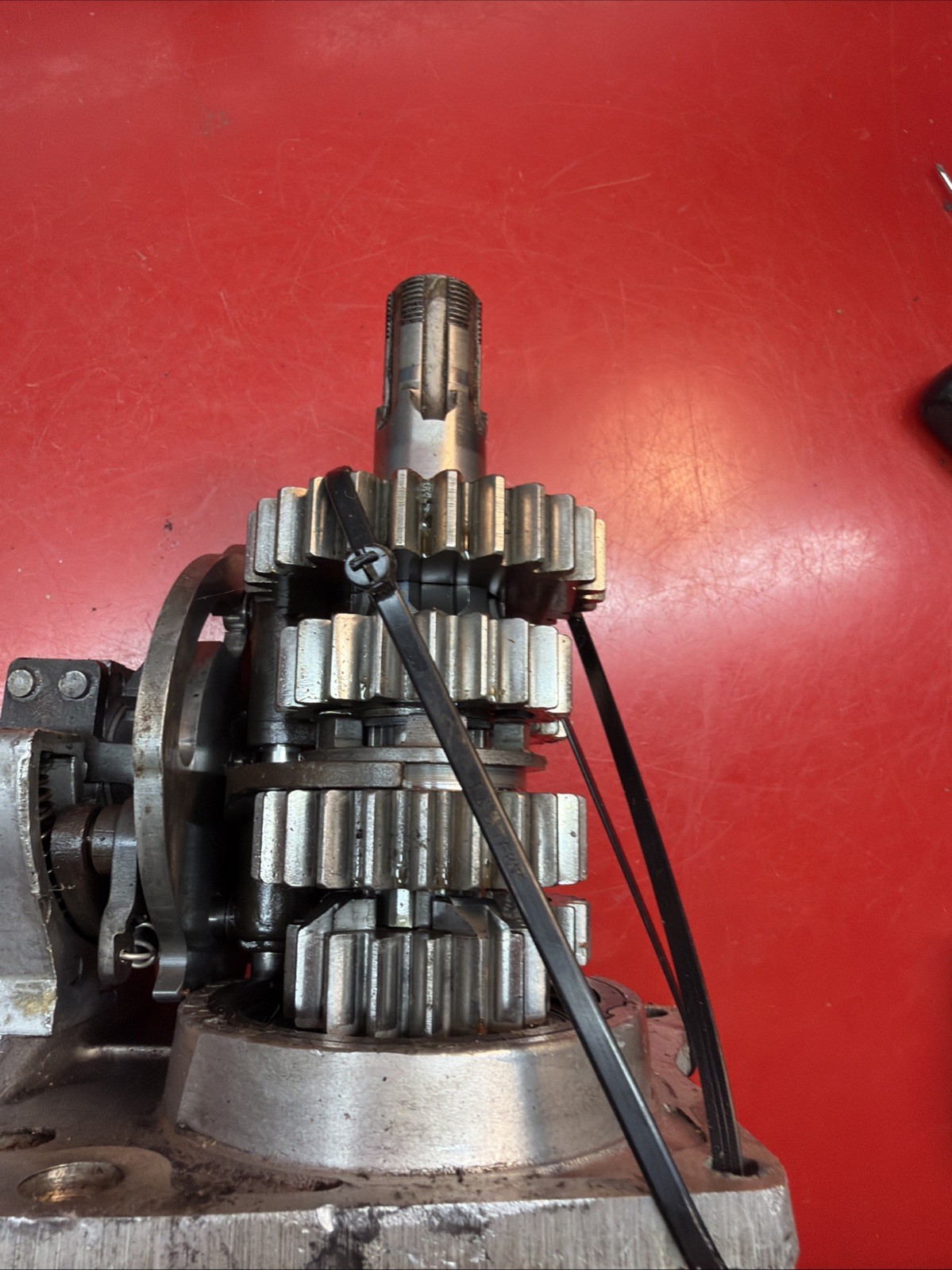Harley 1973-76 Ironhead Right side Shift Trans Transmission Good Sportster OEM