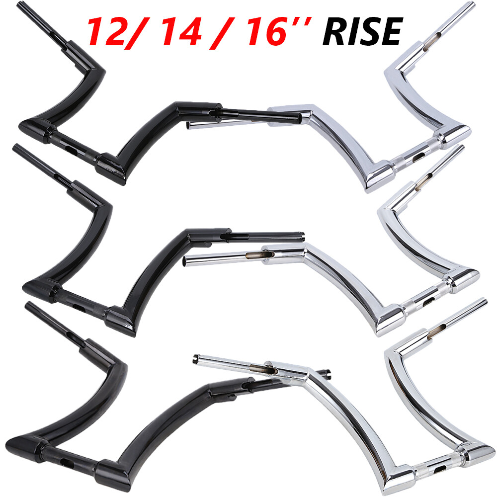 Handlebar 12″ 14″ 16″ Rise DNA Monster 2”Hanger Bars For Harley Touring Softail