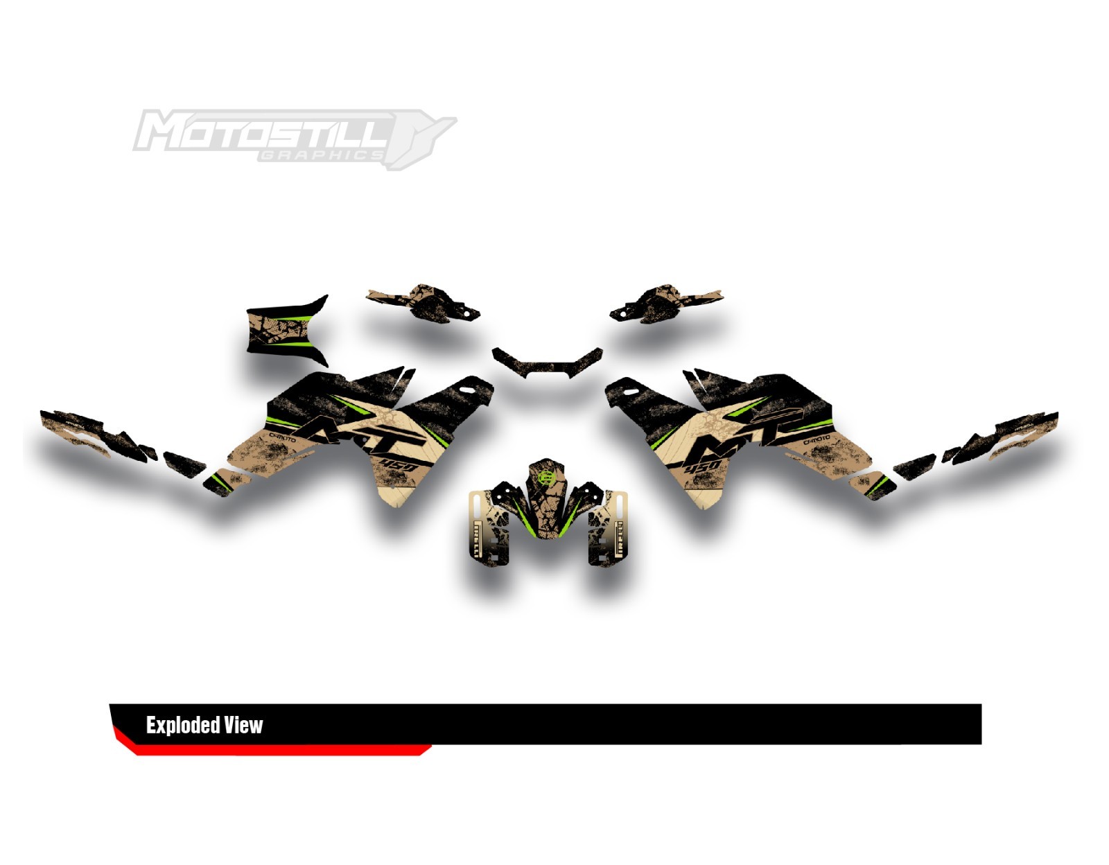 CF MOTO MT 450 – Full Graphic Sticker Decal Wrap Kit Fits / 2023-2025