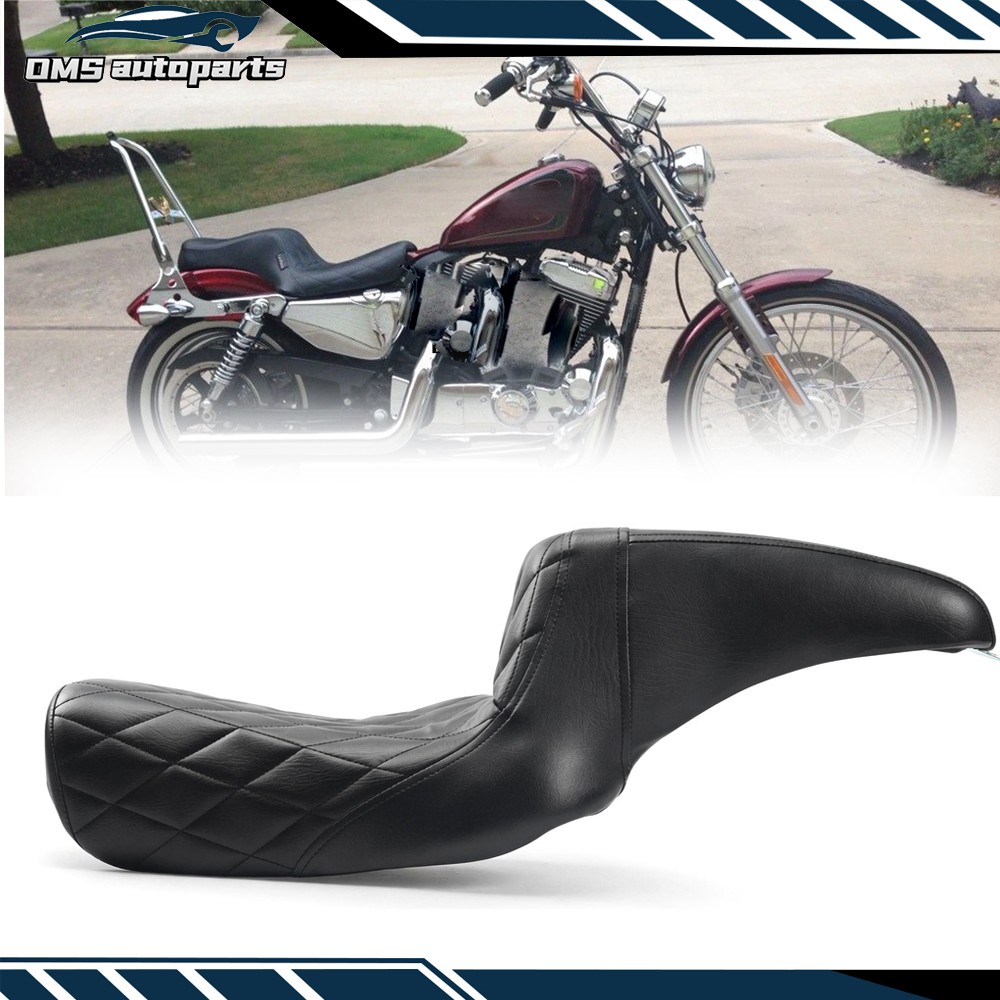 Motorcycle 2 up Seat For Harley Sportster XL Iron 883 1200 For 2.3-3.5GAL Tank