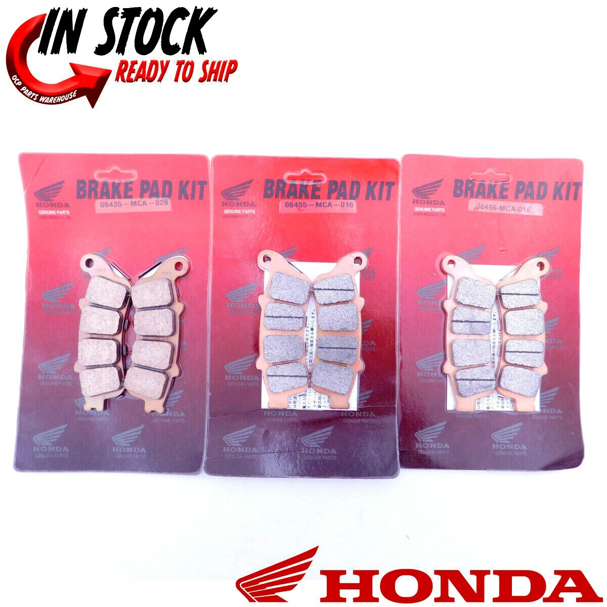 HONDA BRAKE PAD KIT FRONT / REAR 2001-2017 GOLDWING GL1800 & F6B OEM NEW