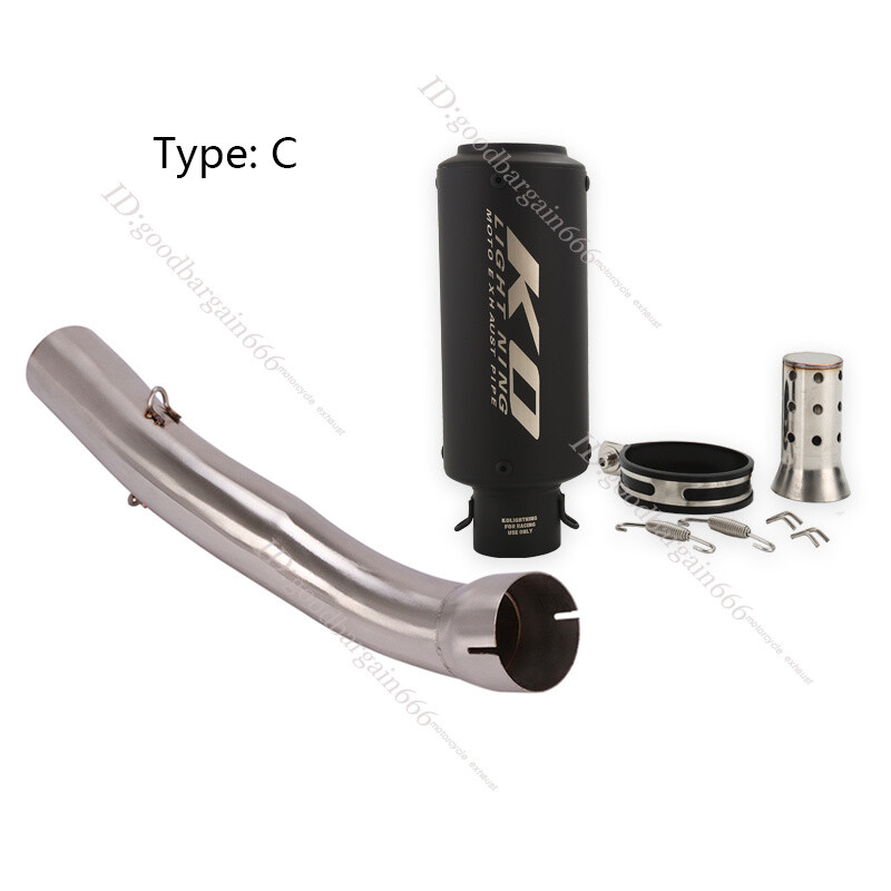 For Ducati Monster 821 1200 2019-2023 Exhaust Tips Mid Link Pipe 51mm Mufflers