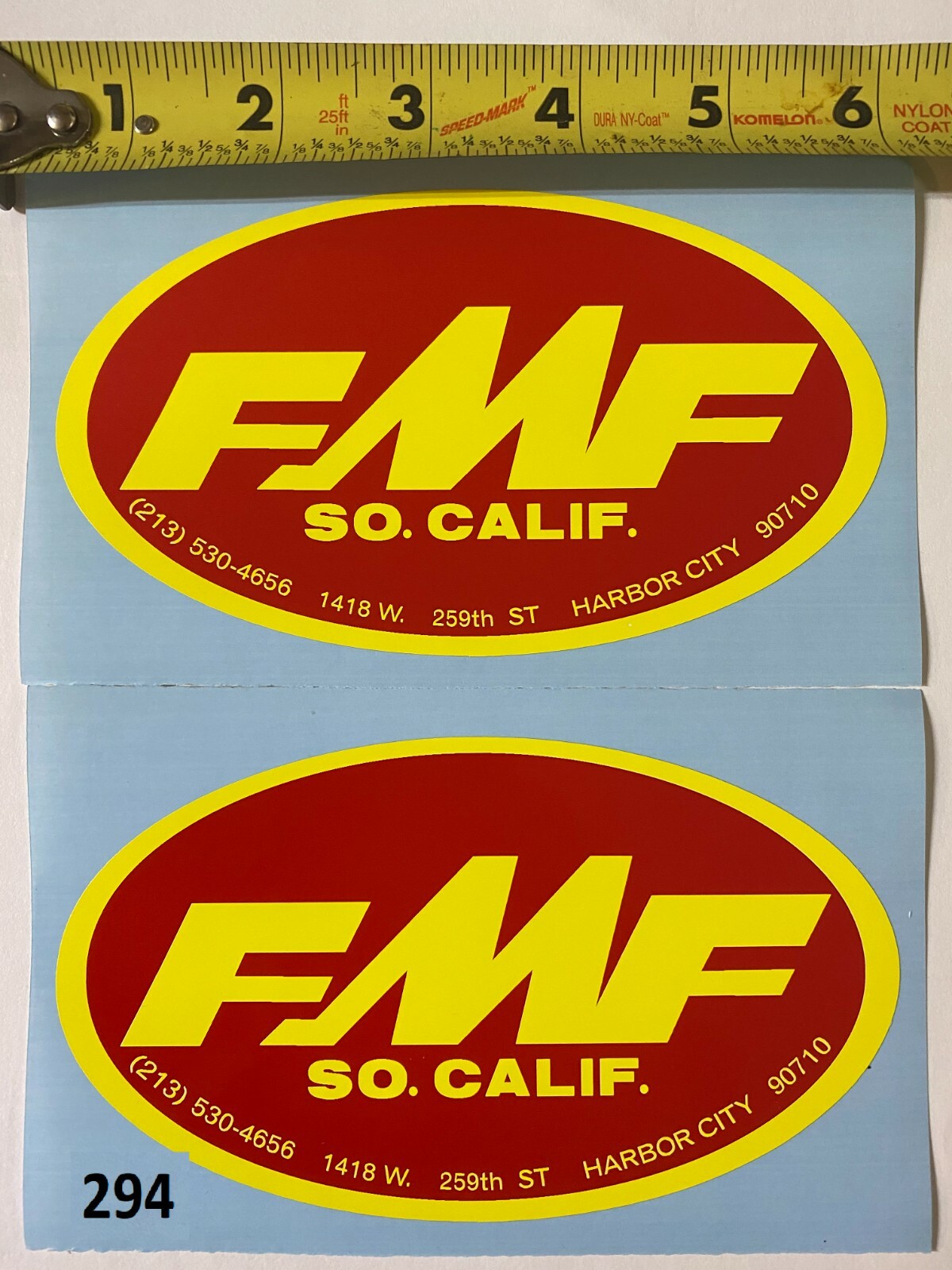 2! FMF red large decal Vintage RM YZ KX CR 125 250 360 400 500 MX Works Bike VMX