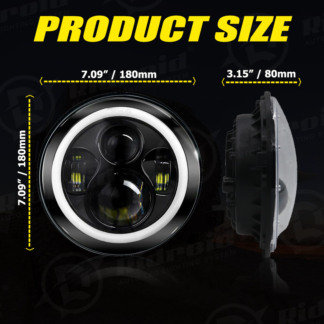 7”inch LED Headlight high lo for Yamaha V-Star XVS 650 950 1100 Classic Stryker