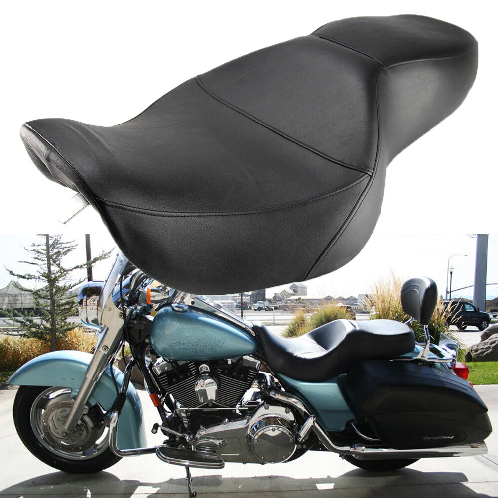 One Piece Driver & Passenger Seat For Harley Road King FLHR Road King FLHP 97-07