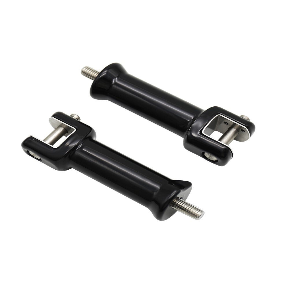 A Set Black For Harley Footpegs w/ Brackets Softail Low Rider / S / ST 2018-2023