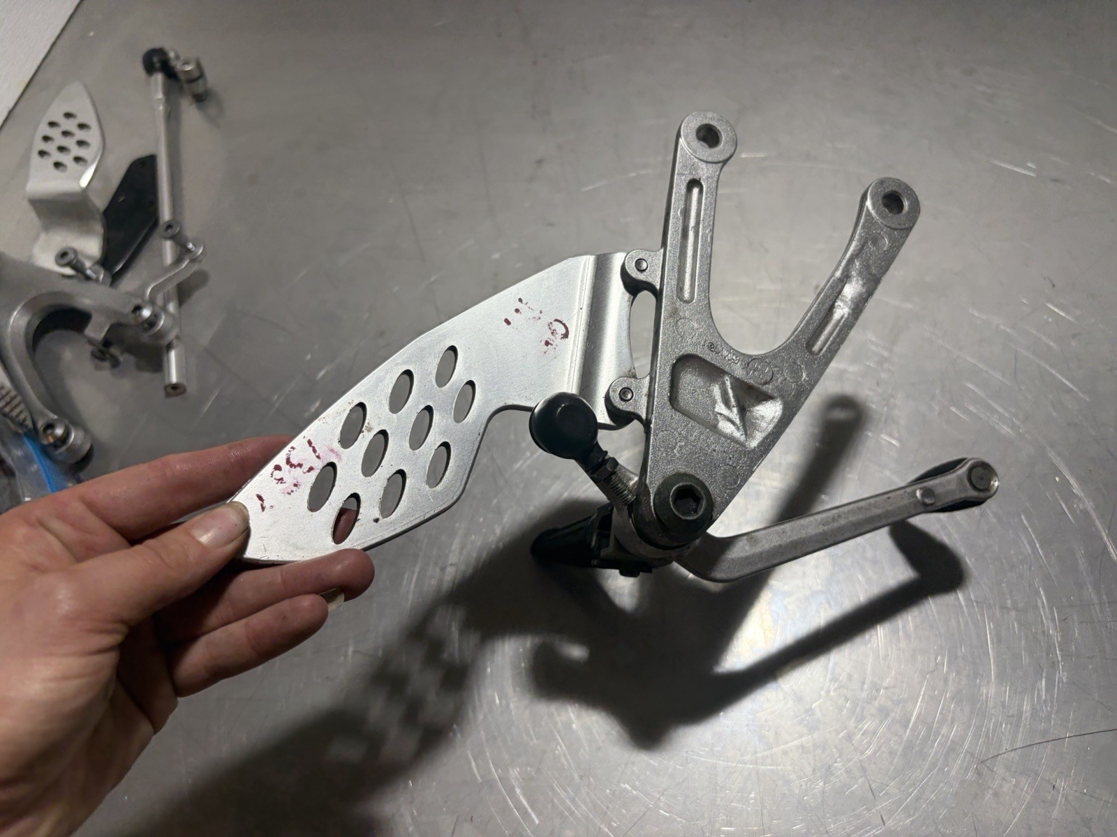 2004 Yamaha R1 Front Left, Peg Assembly (OEM)