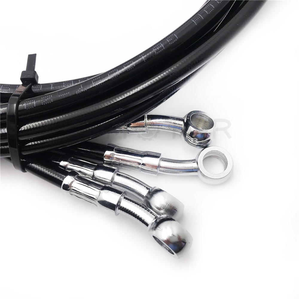 BLACK NYLON 14″ 15″ 16″ APE CABLE KIT FOR Harley 14-20 Touring ABS MODELS
